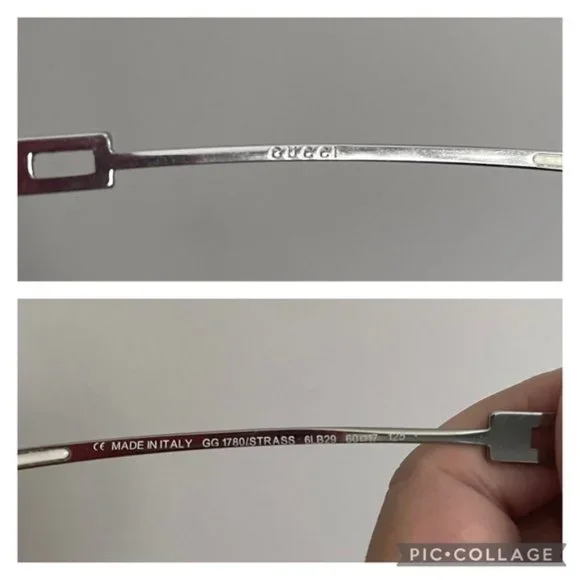 Vintage 90s/Y2K Gucci Rimless Wrap Around Sunglasses w/ Gradient Lens 🇮🇹 - Picture 8 of 11